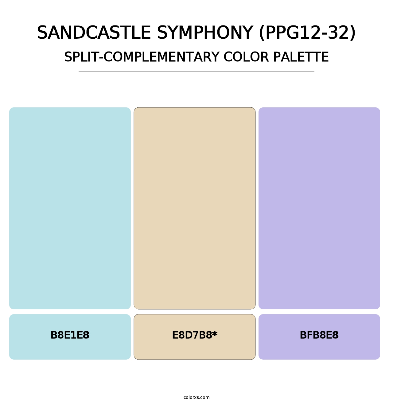 Sandcastle Symphony (PPG12-32) - Split-Complementary Color Palette