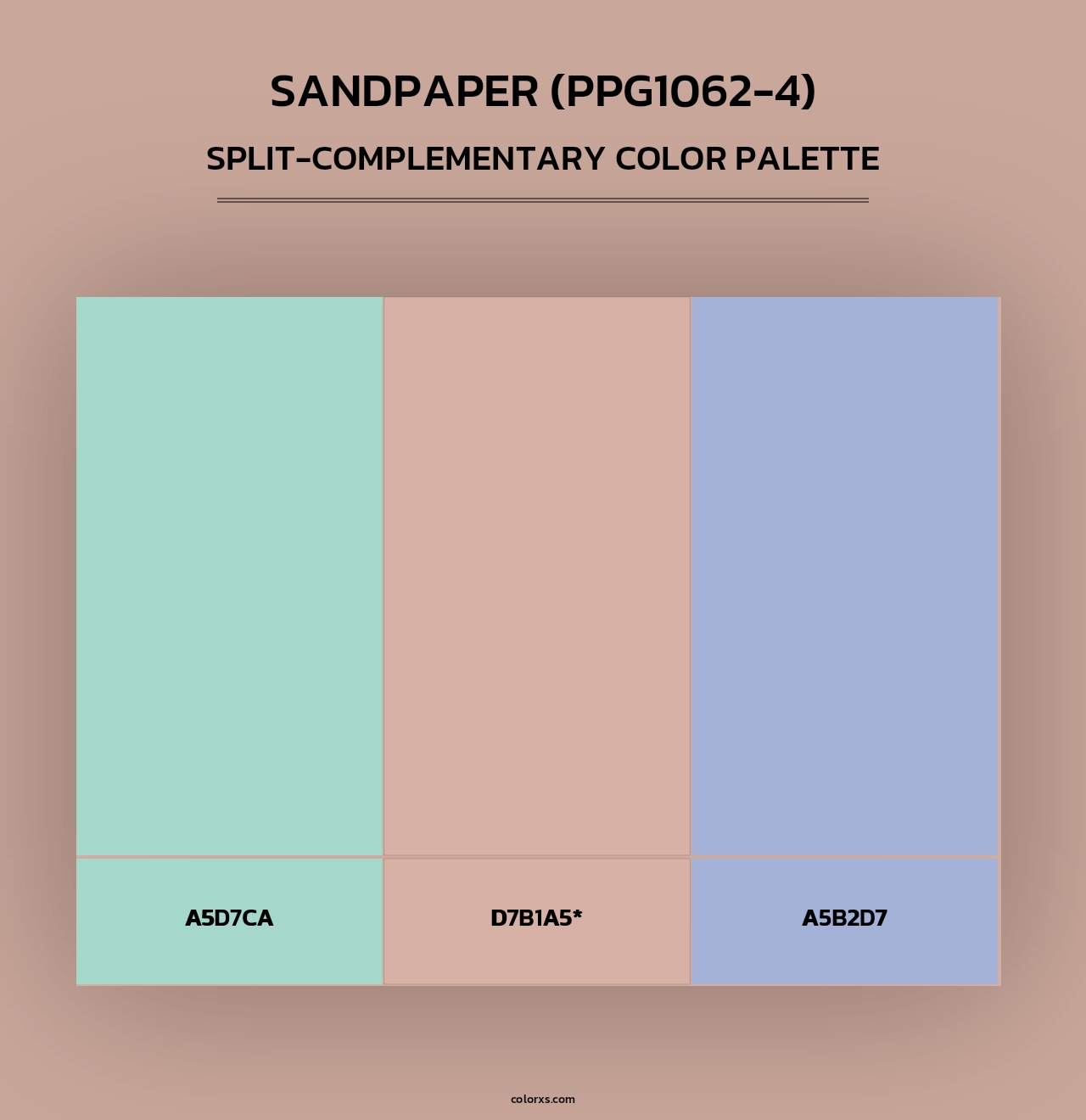 Sandpaper (PPG1062-4) - Split-Complementary Color Palette