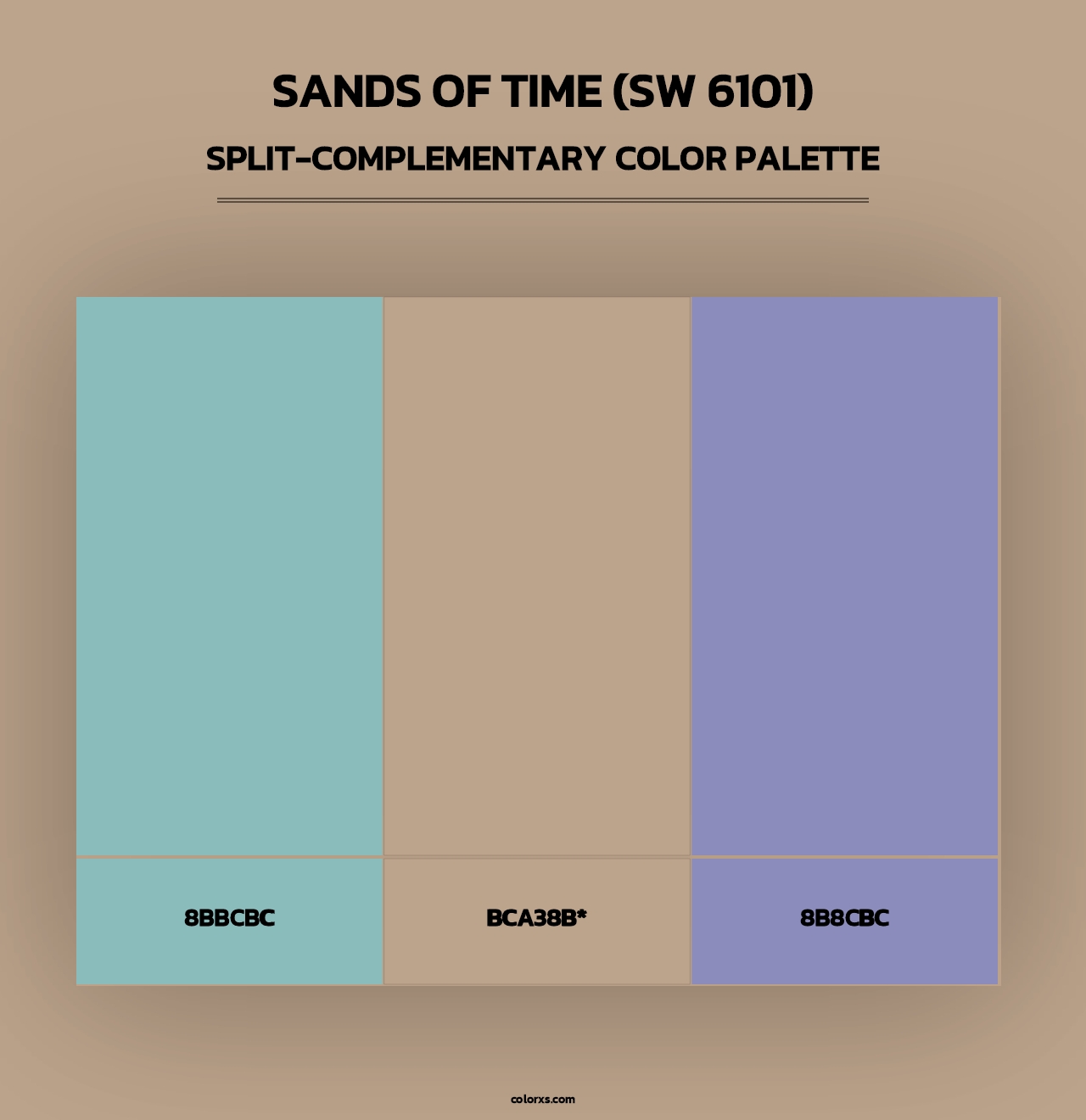 Sands of Time (SW 6101) - Split-Complementary Color Palette