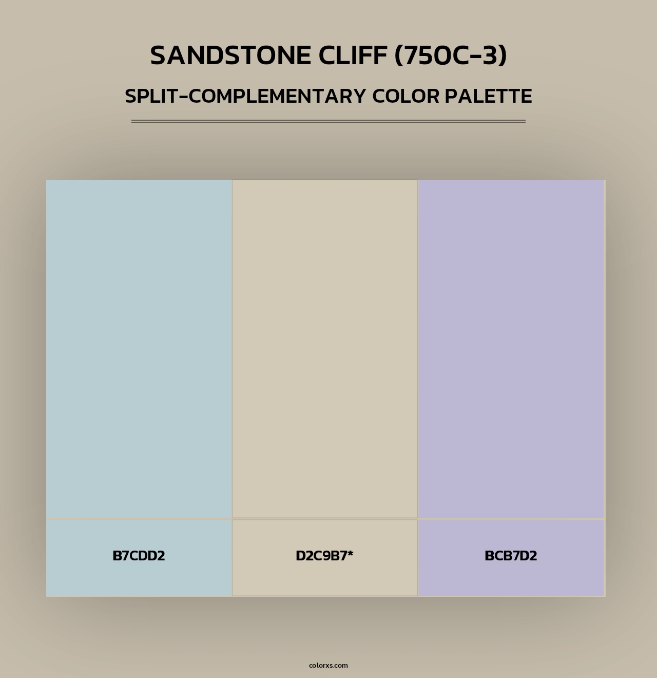 Sandstone Cliff (750C-3) - Split-Complementary Color Palette