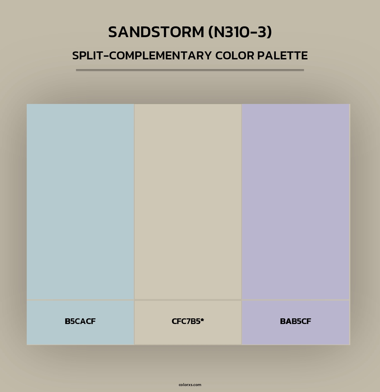 Sandstorm (N310-3) - Split-Complementary Color Palette