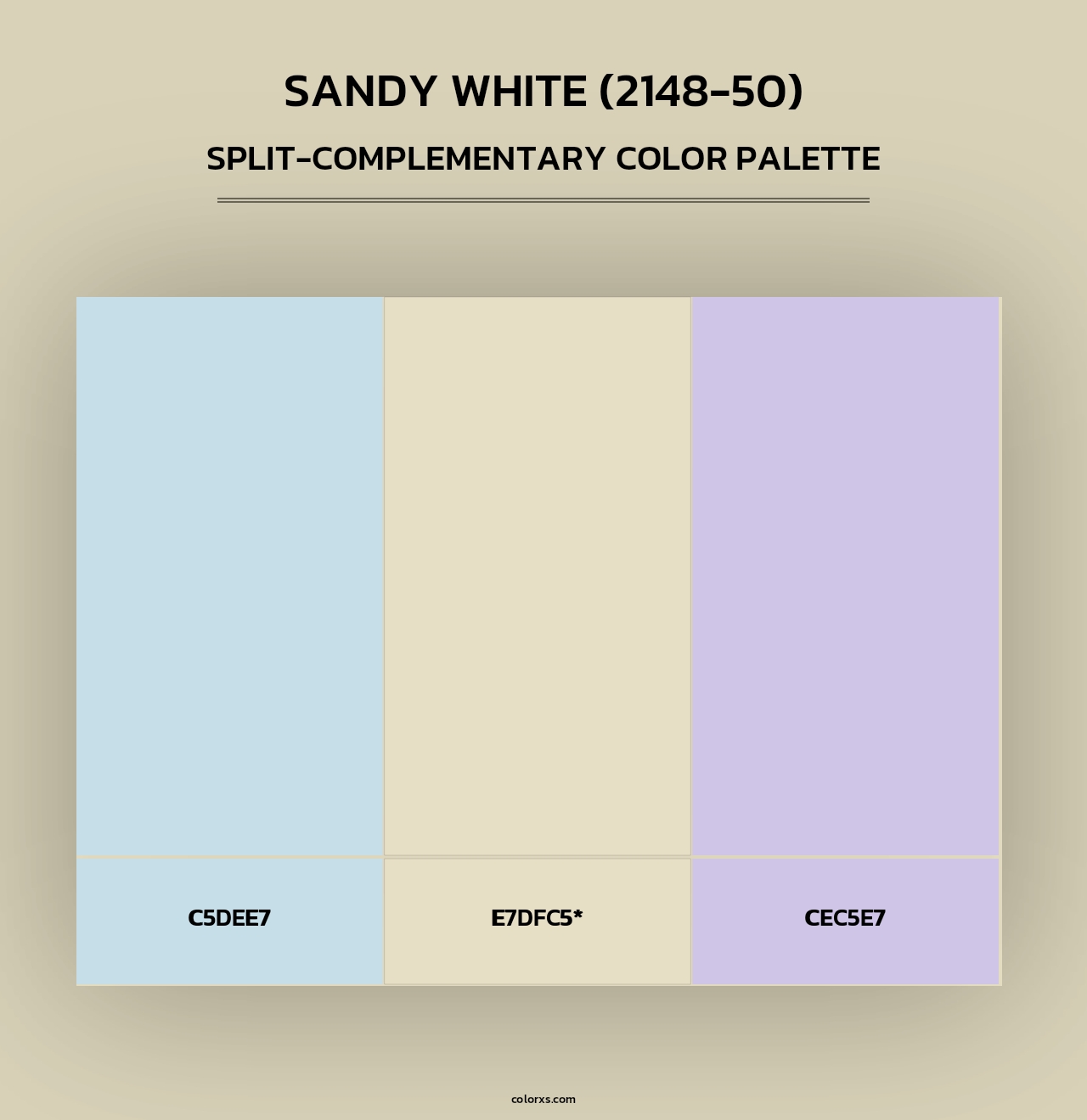 Sandy White (2148-50) - Split-Complementary Color Palette