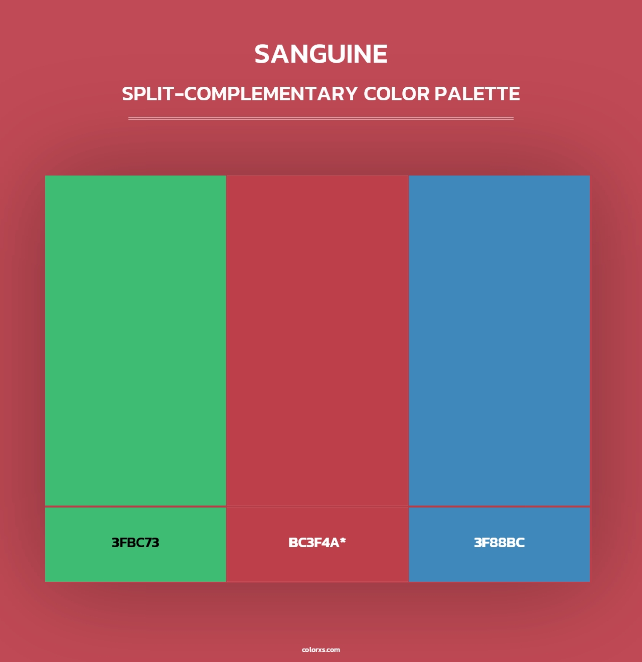 Sanguine - Split-Complementary Color Palette
