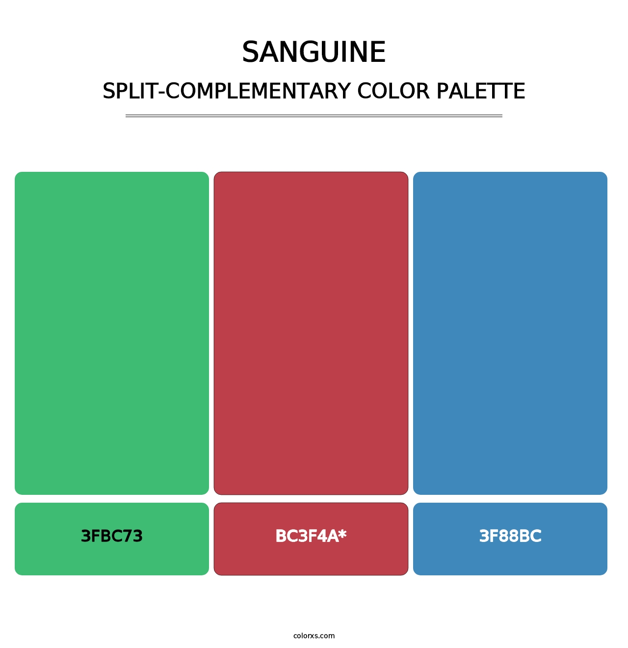 Sanguine - Split-Complementary Color Palette