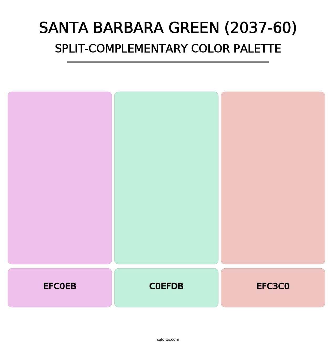 Santa Barbara Green (2037-60) - Split-Complementary Color Palette