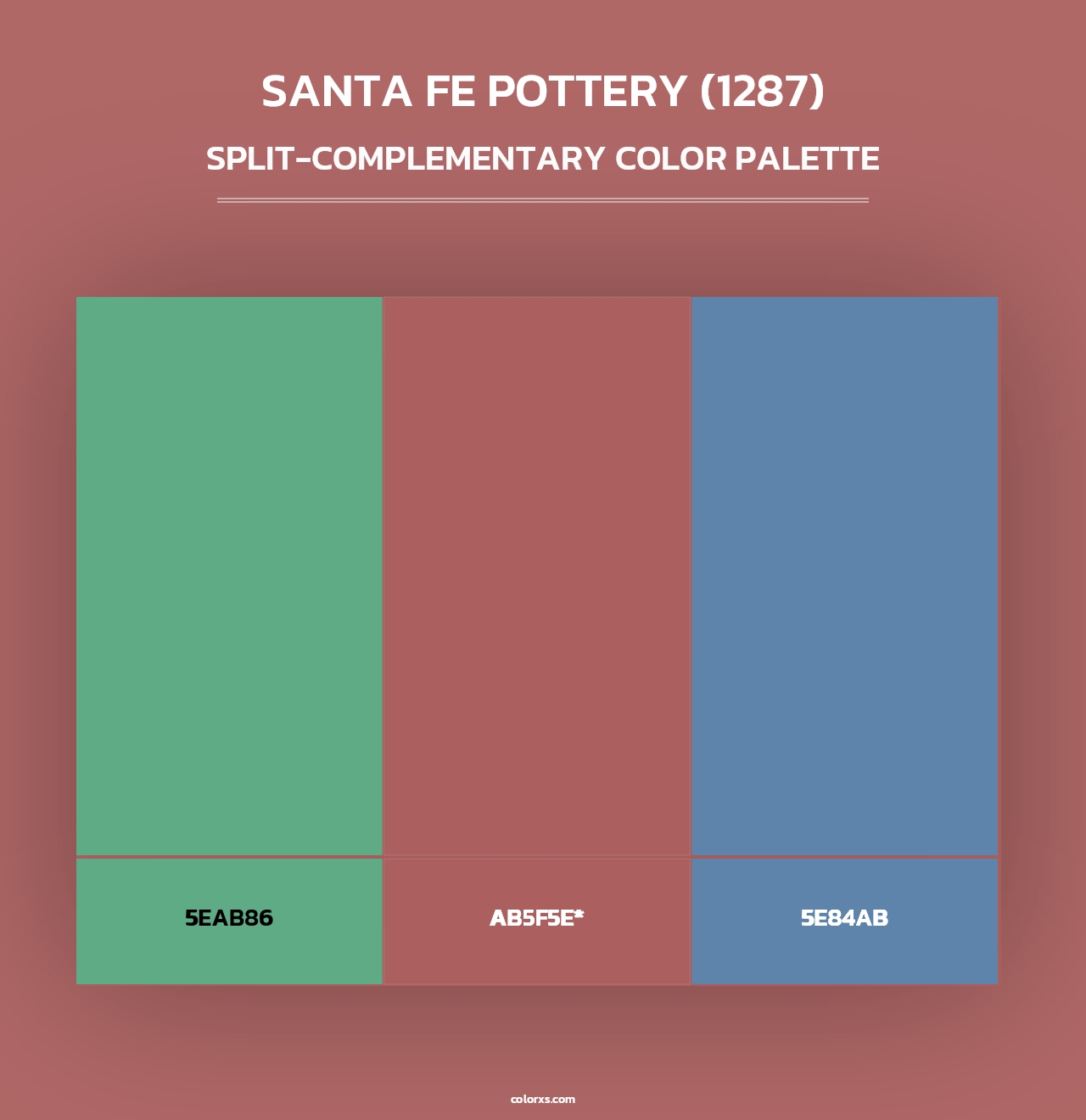 Santa Fe Pottery (1287) - Split-Complementary Color Palette