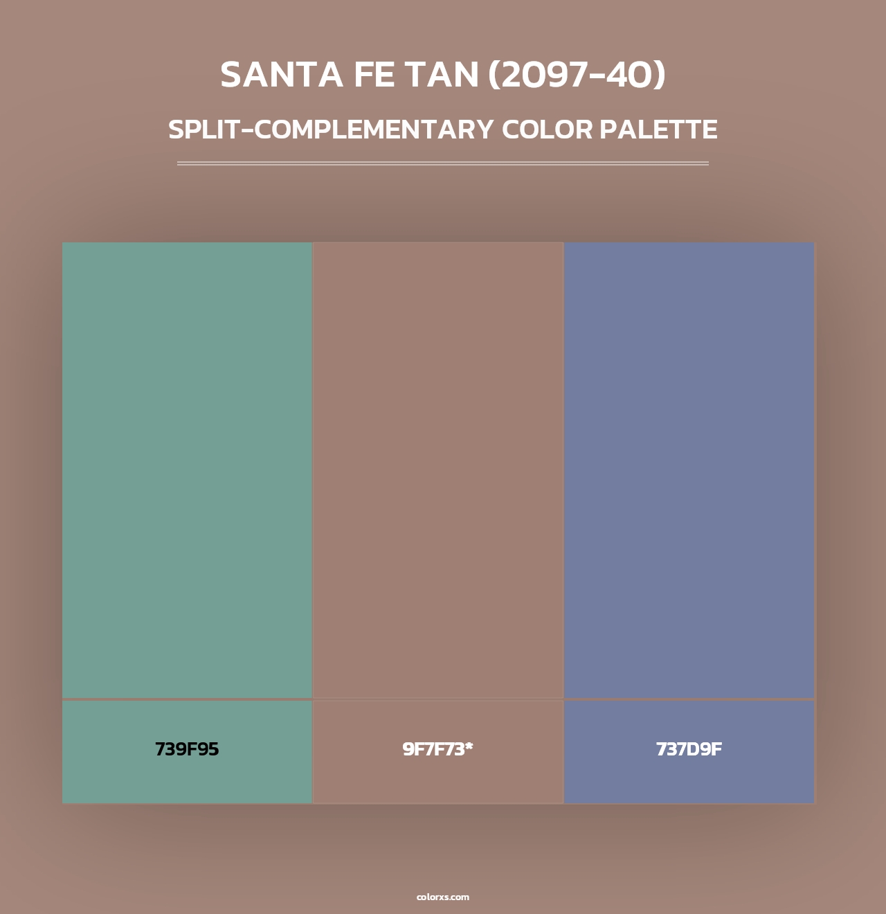 Santa Fe Tan (2097-40) - Split-Complementary Color Palette