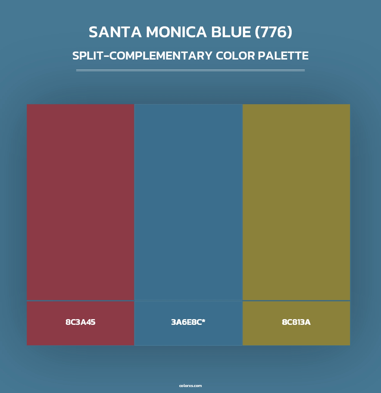 Santa Monica Blue (776) - Split-Complementary Color Palette