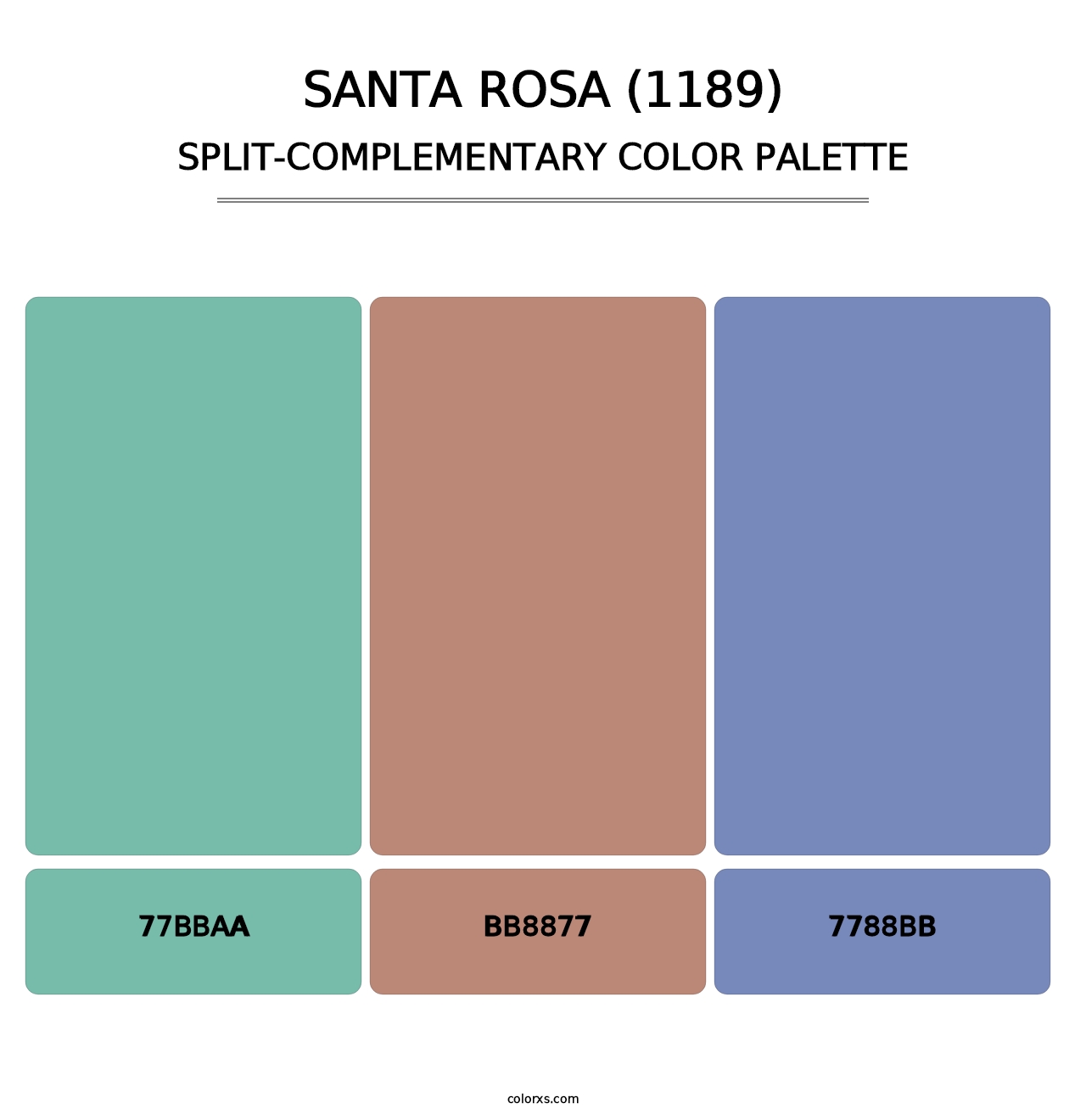 Santa Rosa (1189) - Split-Complementary Color Palette