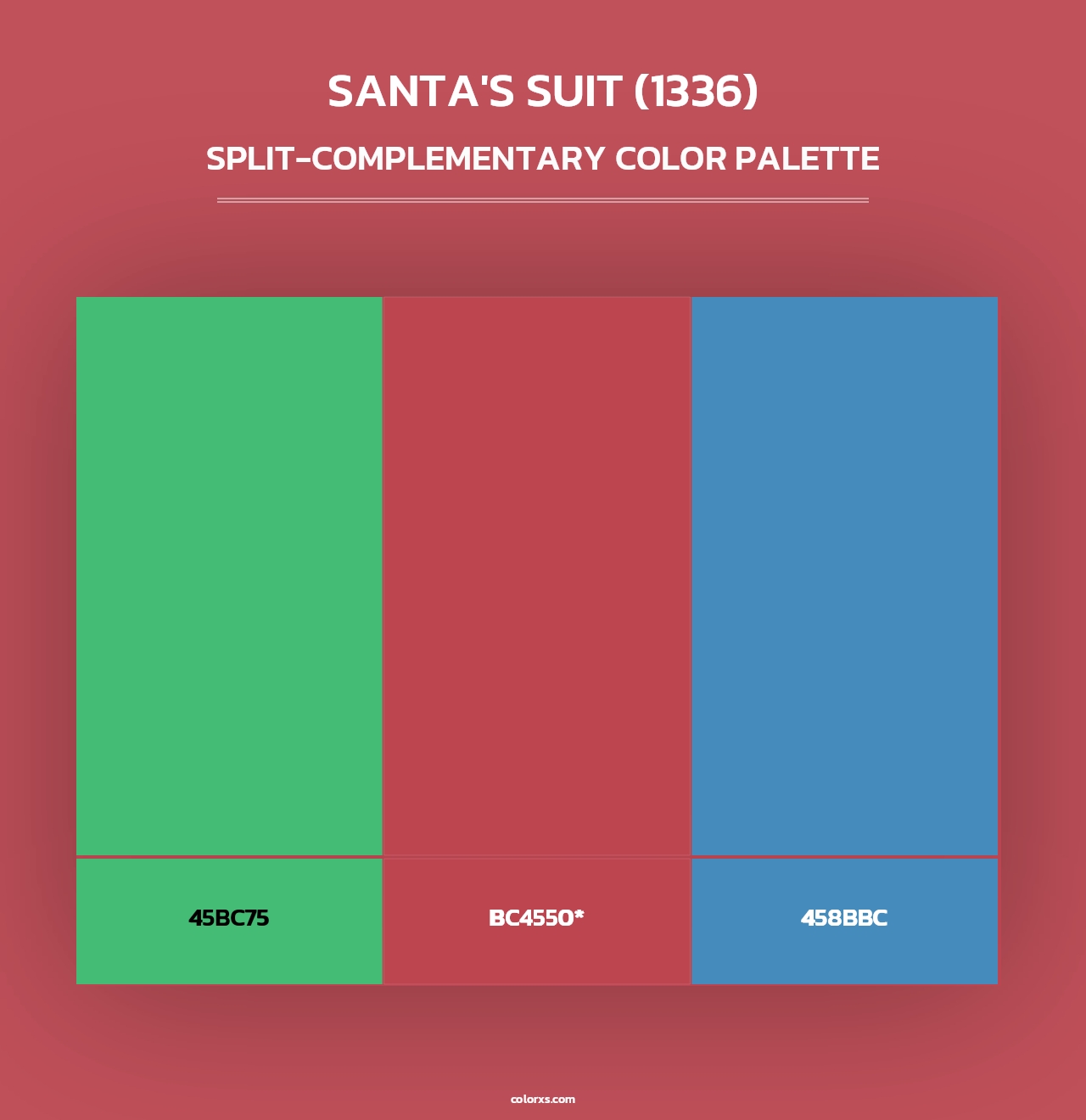 Santa's Suit (1336) - Split-Complementary Color Palette