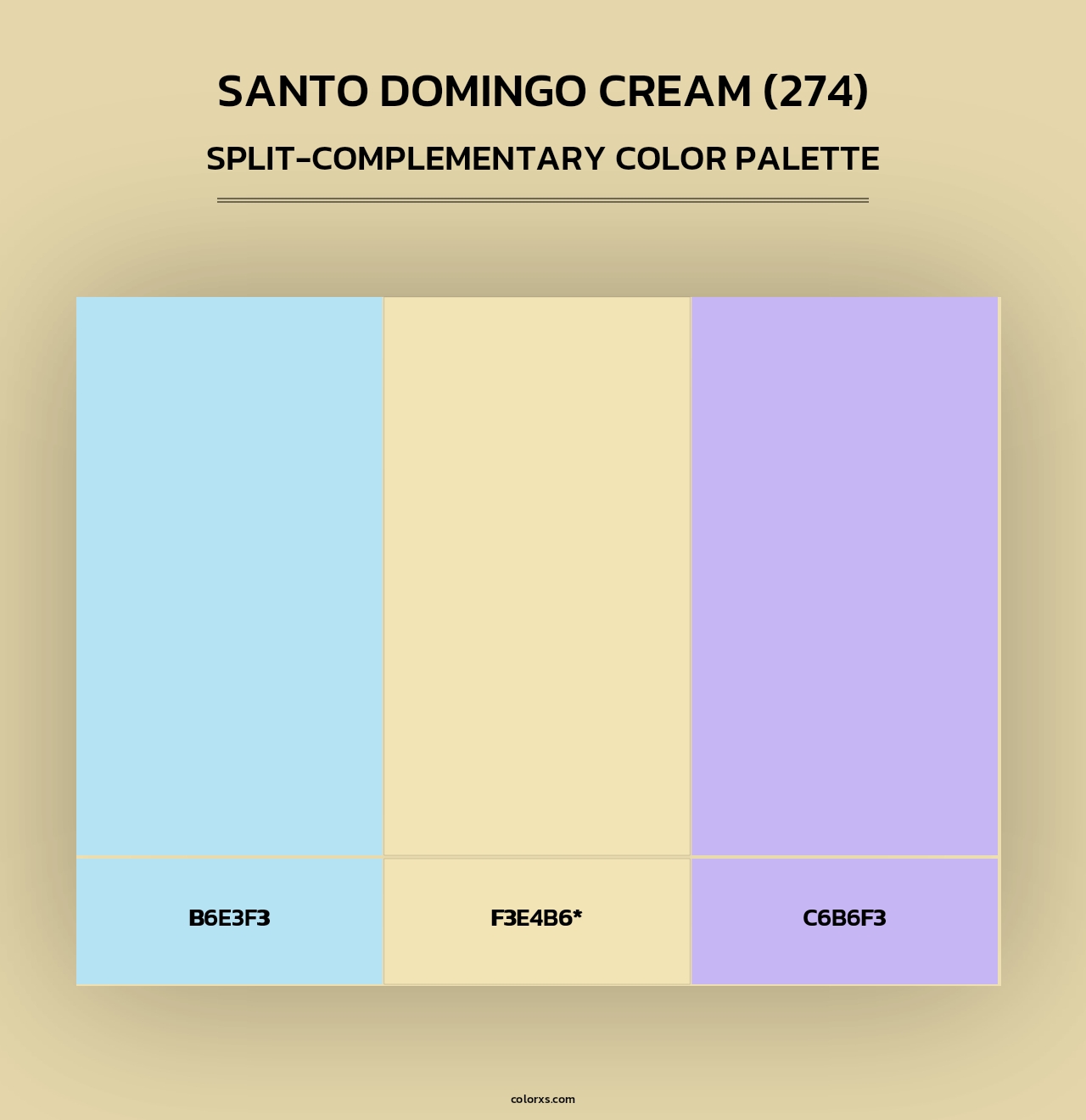 Santo Domingo Cream (274) - Split-Complementary Color Palette