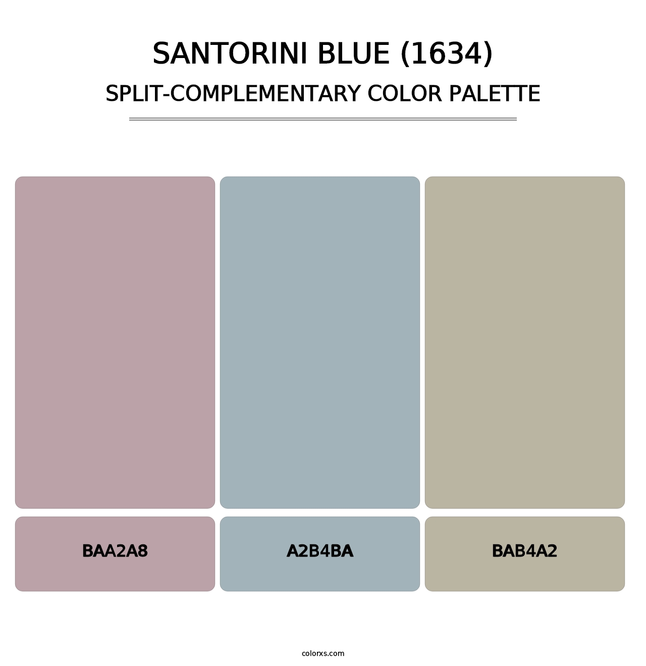 Santorini Blue (1634) - Split-Complementary Color Palette