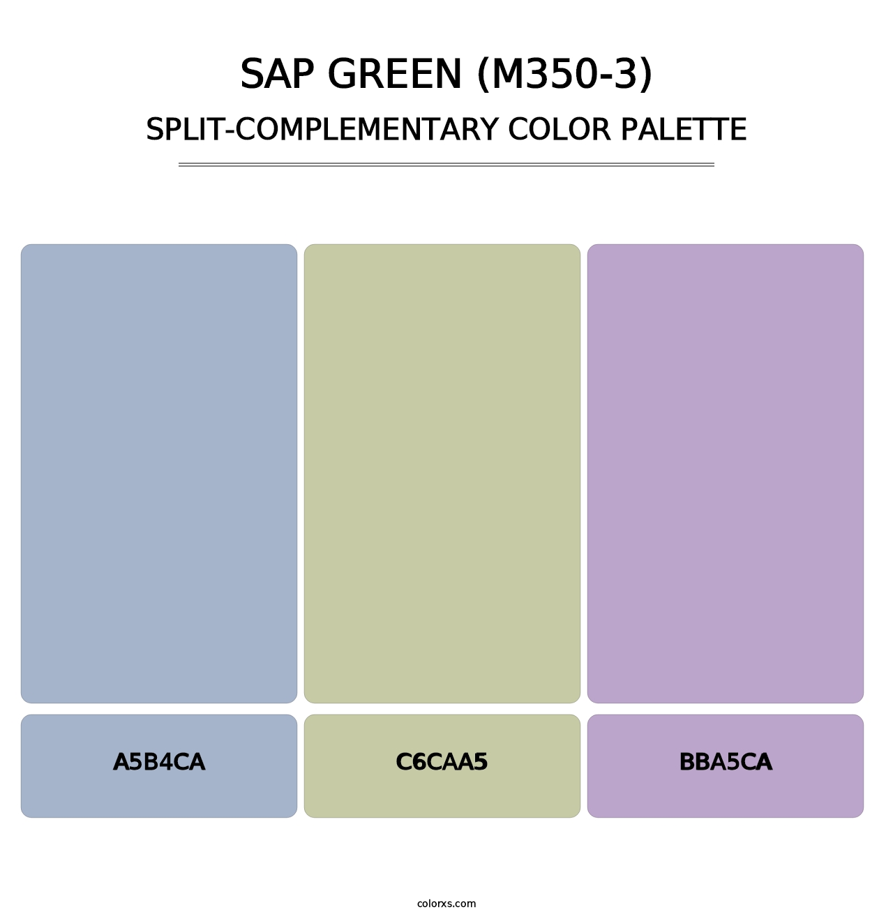 Sap Green (M350-3) - Split-Complementary Color Palette