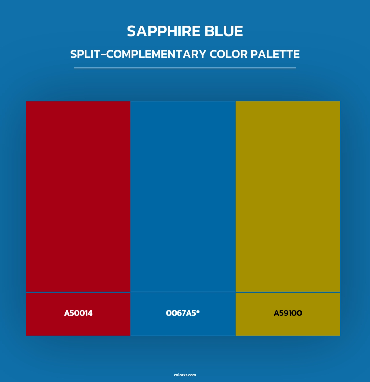 Sapphire Blue - Split-Complementary Color Palette