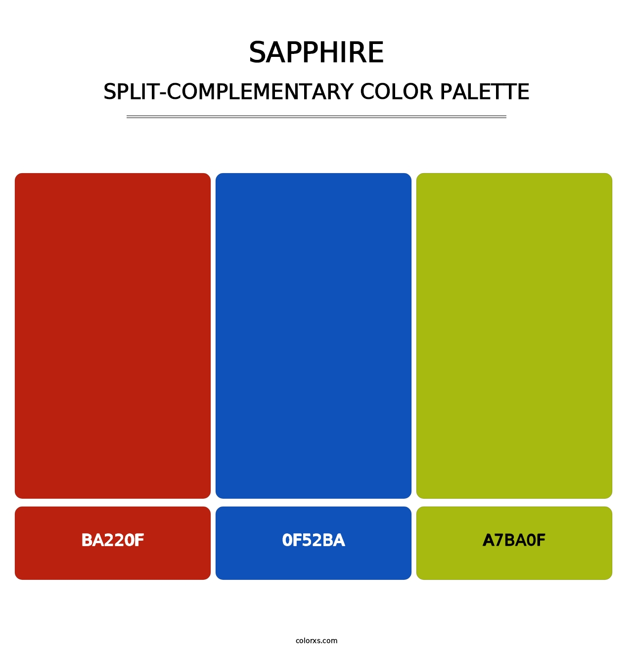 Sapphire - Split-Complementary Color Palette