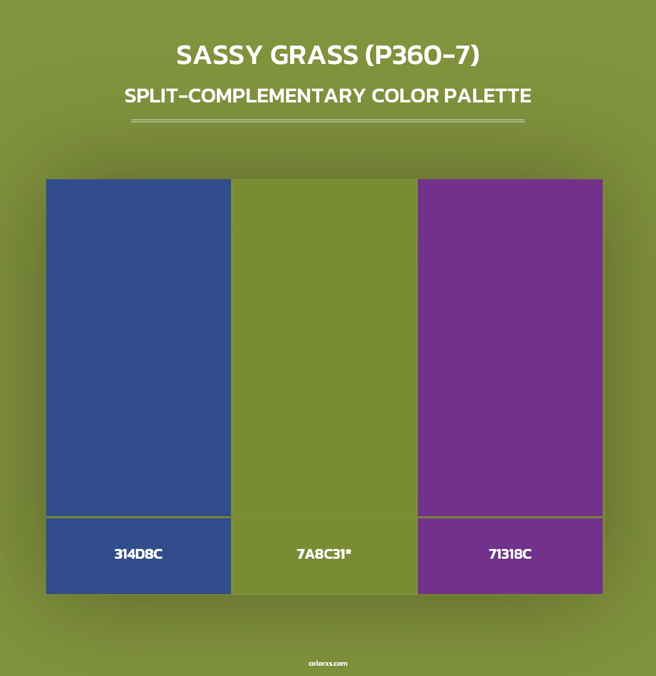 Sassy Grass (P360-7) - Split-Complementary Color Palette