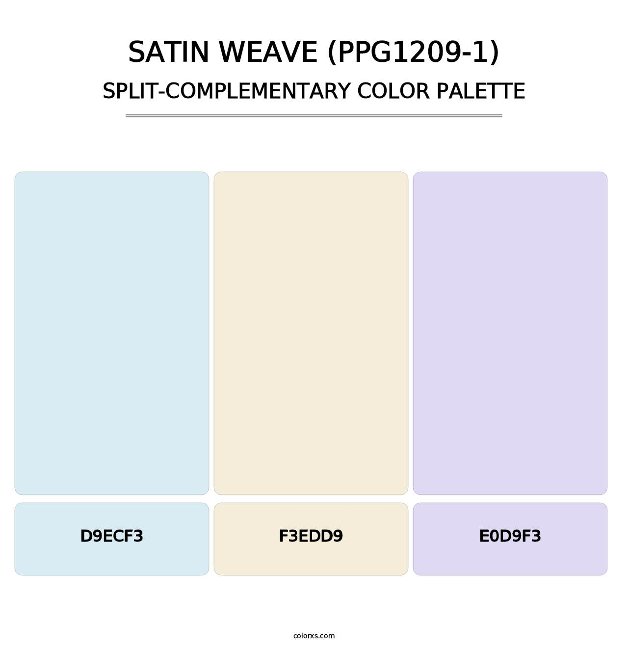 Satin Weave (PPG1209-1) - Split-Complementary Color Palette