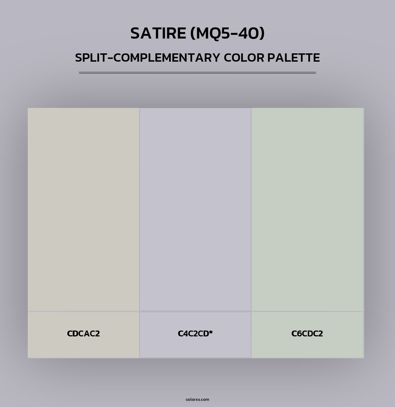 Satire (MQ5-40) - Split-Complementary Color Palette