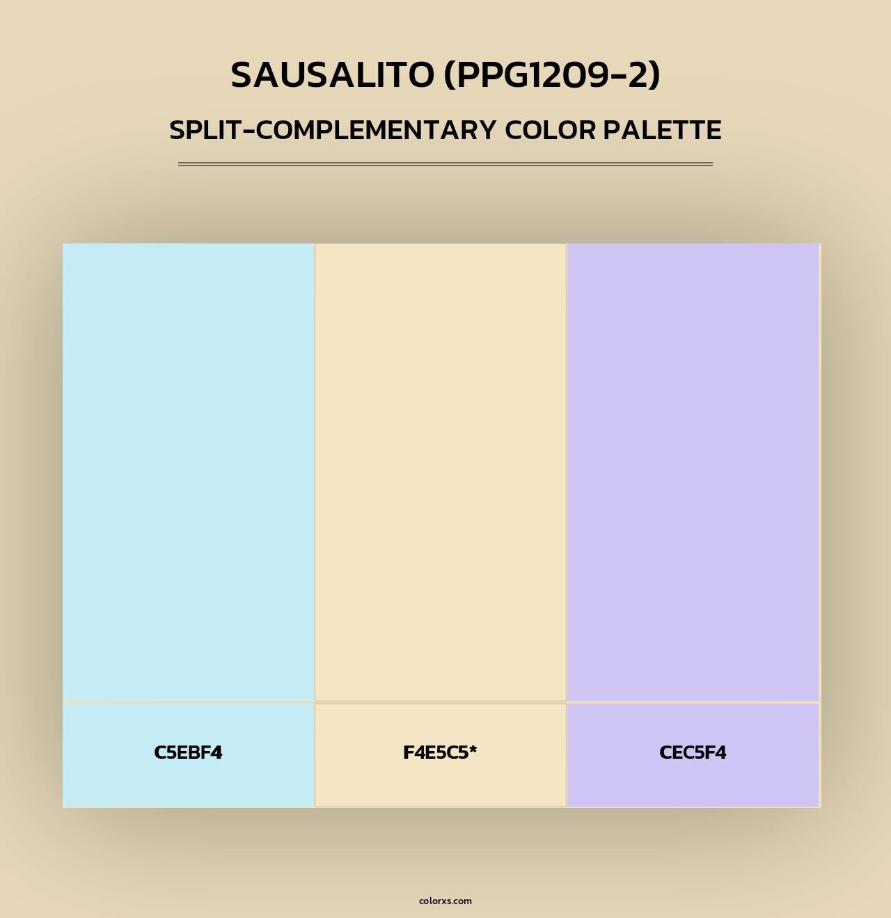 Sausalito (PPG1209-2) - Split-Complementary Color Palette