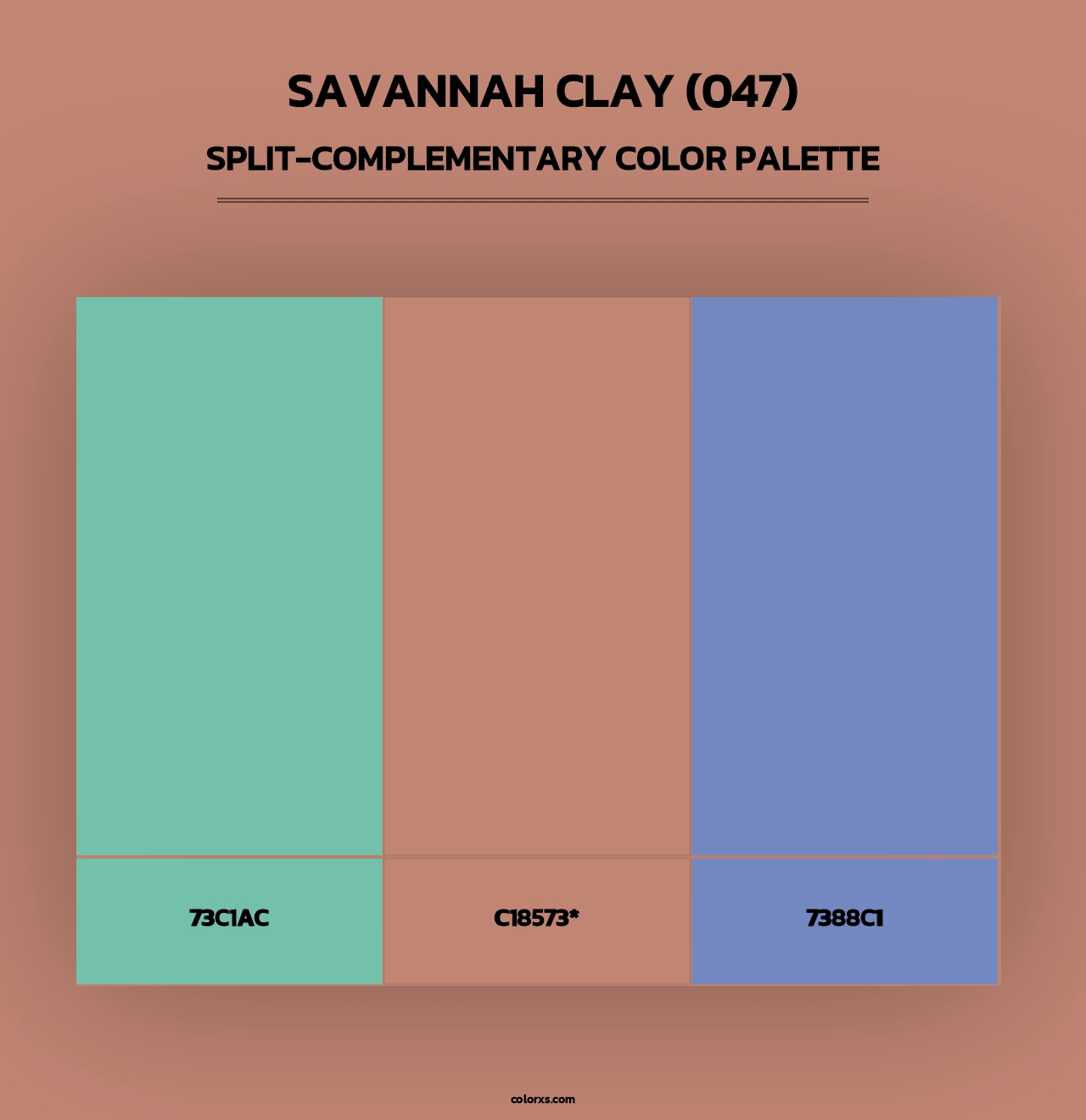 Savannah Clay (047) - Split-Complementary Color Palette