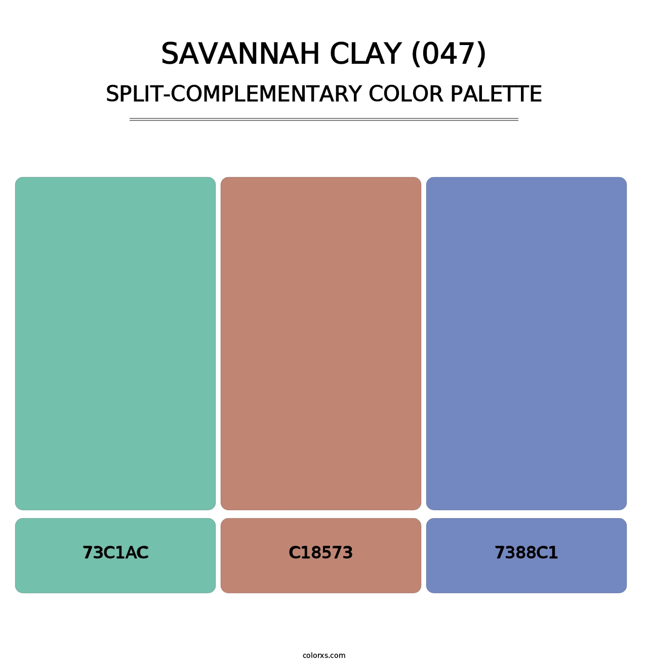 Savannah Clay (047) - Split-Complementary Color Palette