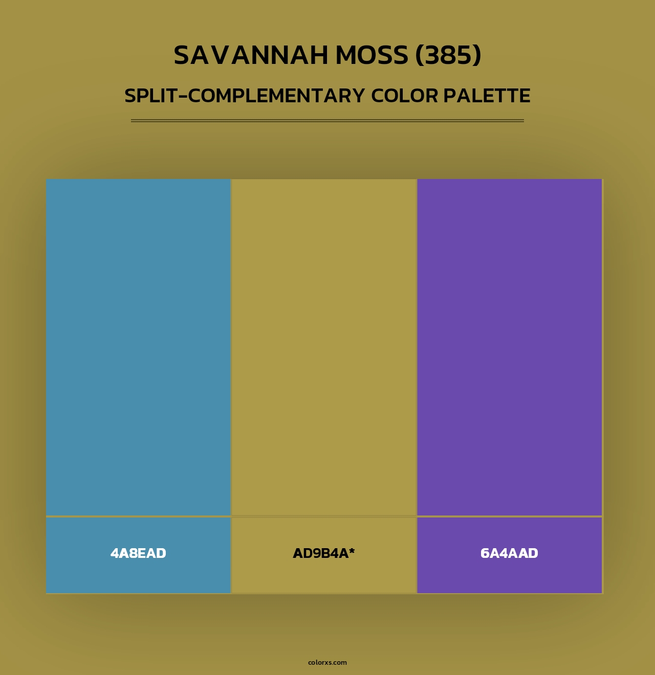 Savannah Moss (385) - Split-Complementary Color Palette