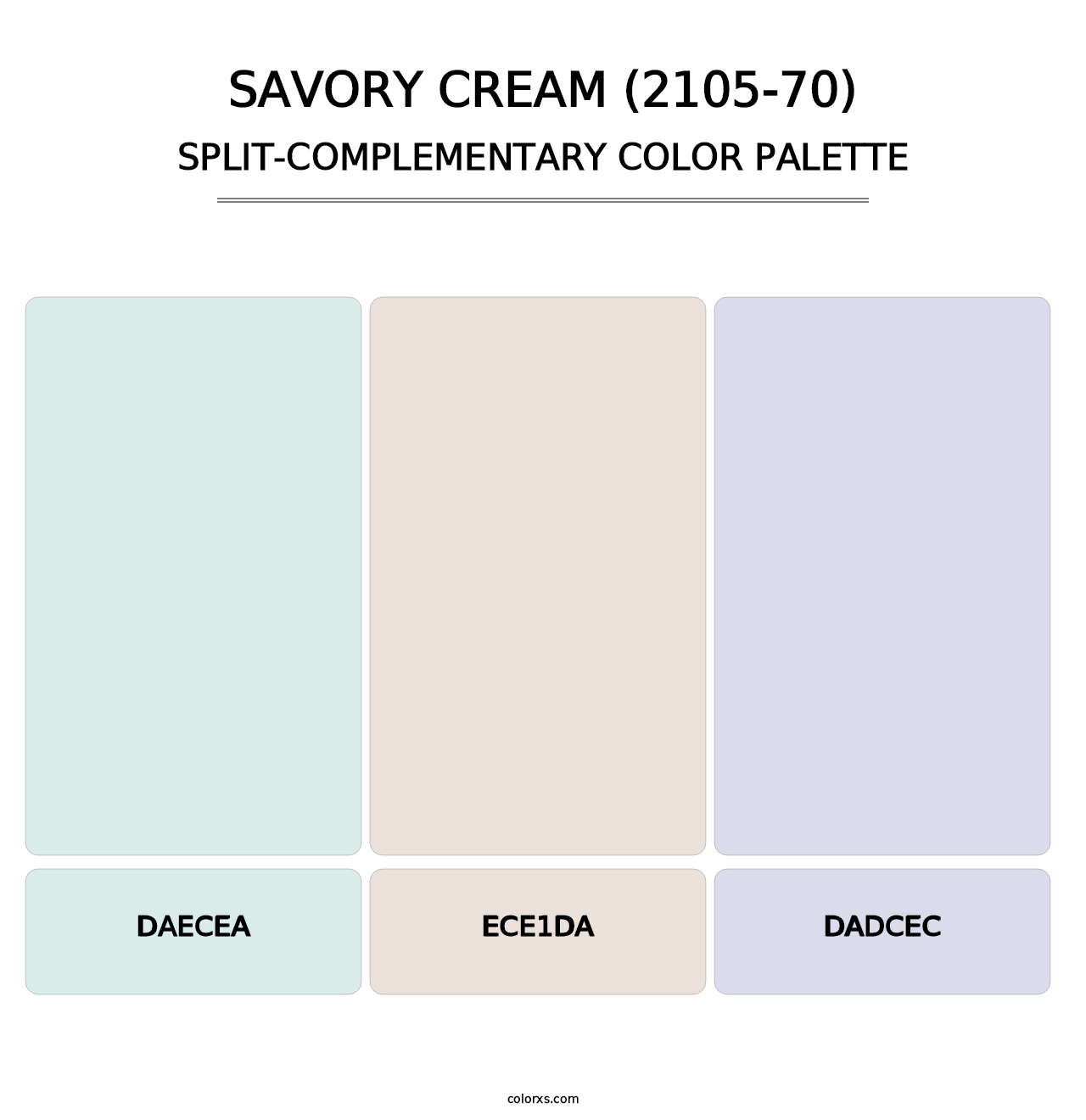 Savory Cream (2105-70) - Split-Complementary Color Palette