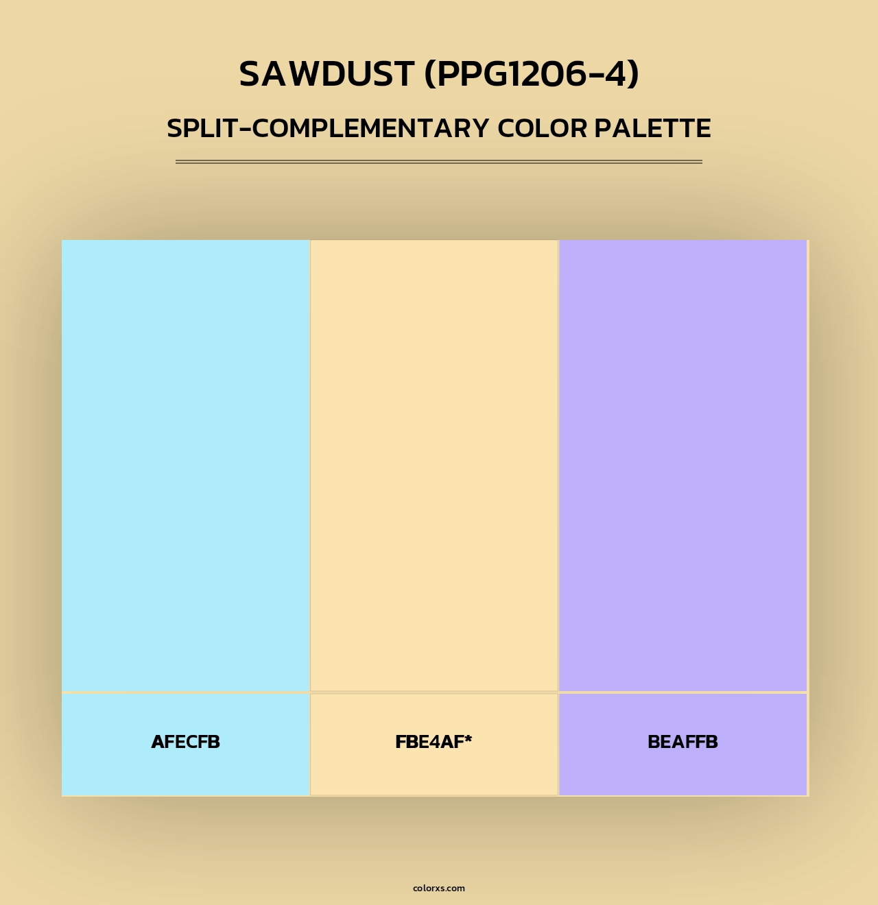 Sawdust (PPG1206-4) - Split-Complementary Color Palette