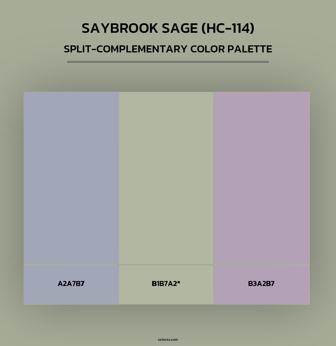 Saybrook Sage (HC-114) - Split-Complementary Color Palette