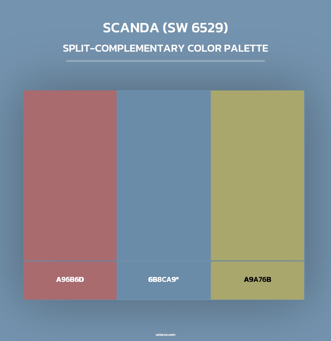 Scanda (SW 6529) - Split-Complementary Color Palette