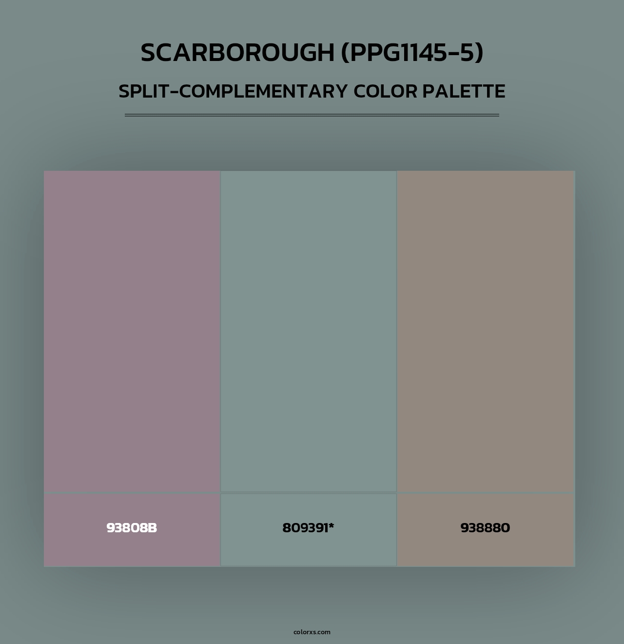 Scarborough (PPG1145-5) - Split-Complementary Color Palette