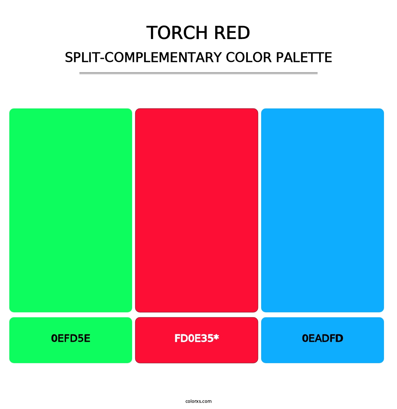 Torch Red - Split-Complementary Color Palette