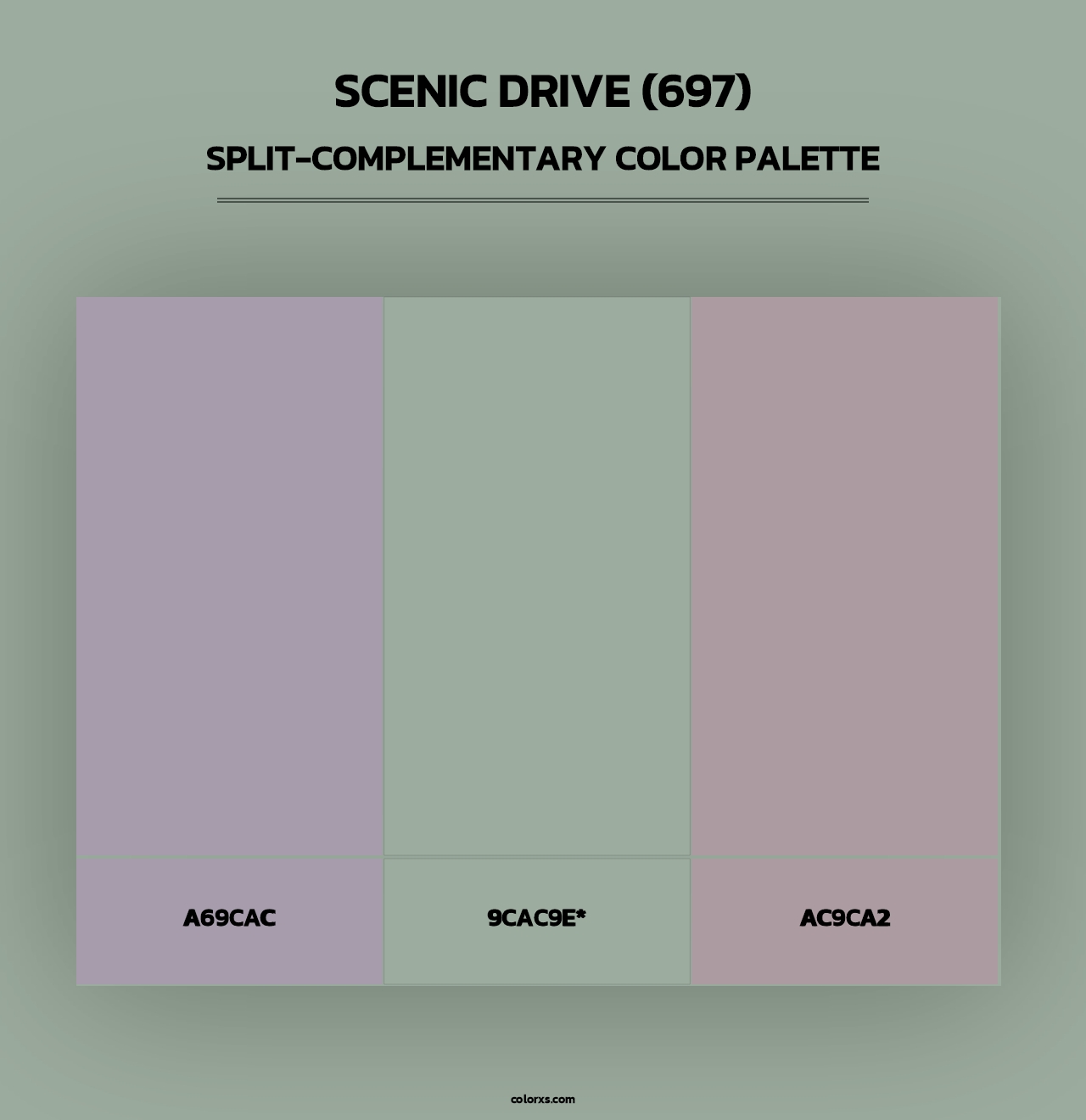 Scenic Drive (697) - Split-Complementary Color Palette