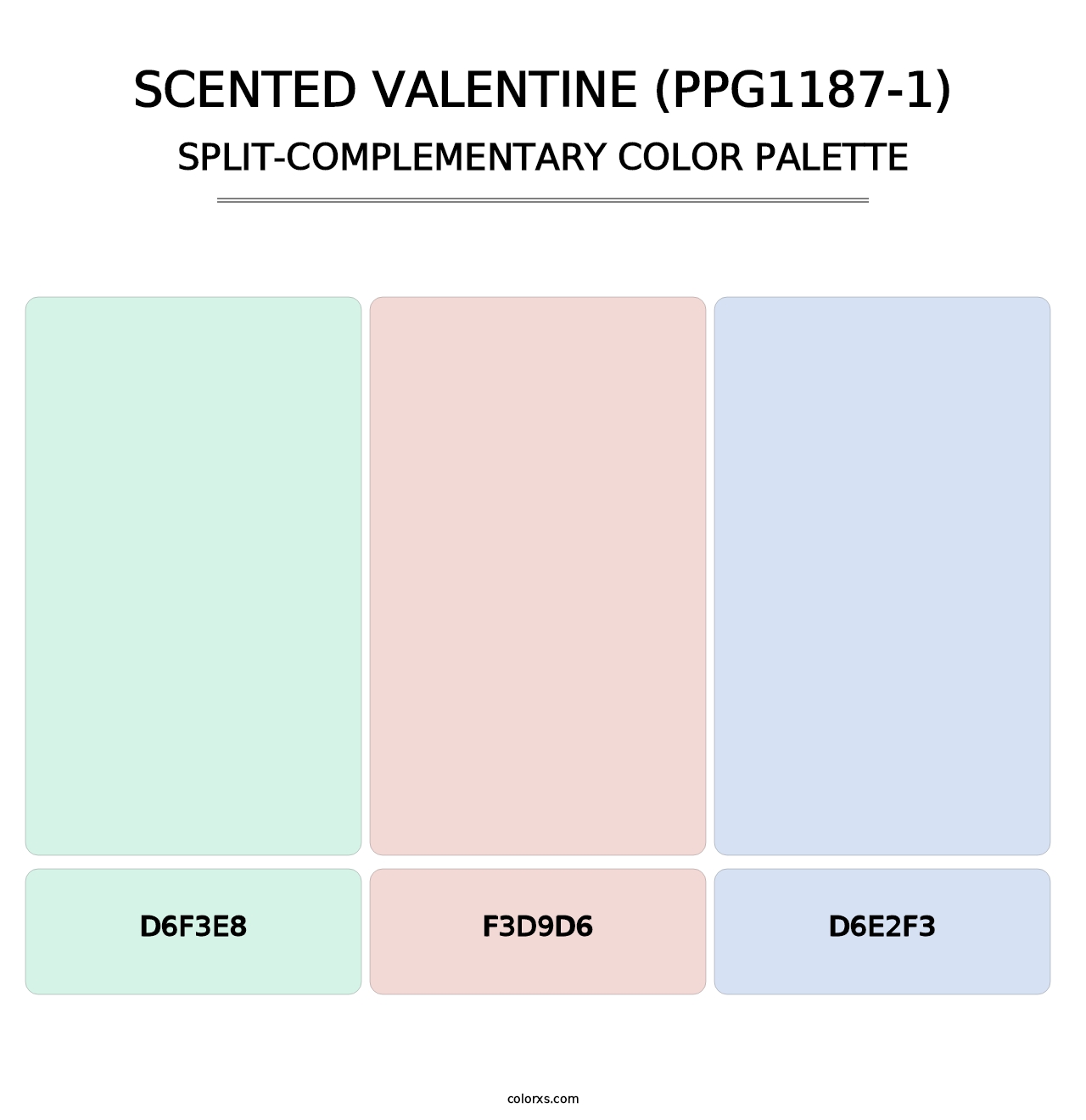 Scented Valentine (PPG1187-1) - Split-Complementary Color Palette
