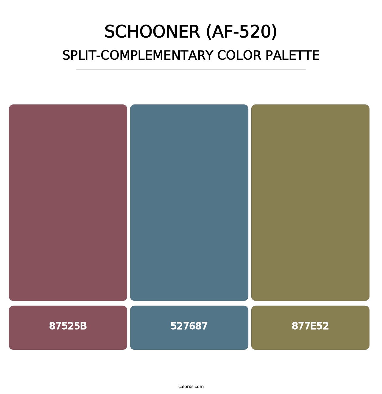 Schooner (AF-520) - Split-Complementary Color Palette