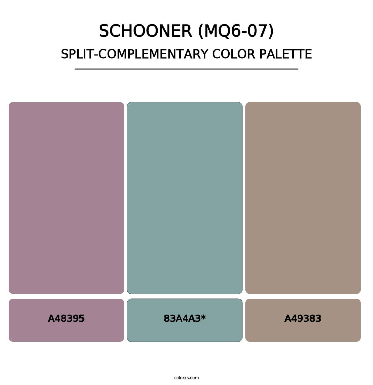 Schooner (MQ6-07) - Split-Complementary Color Palette