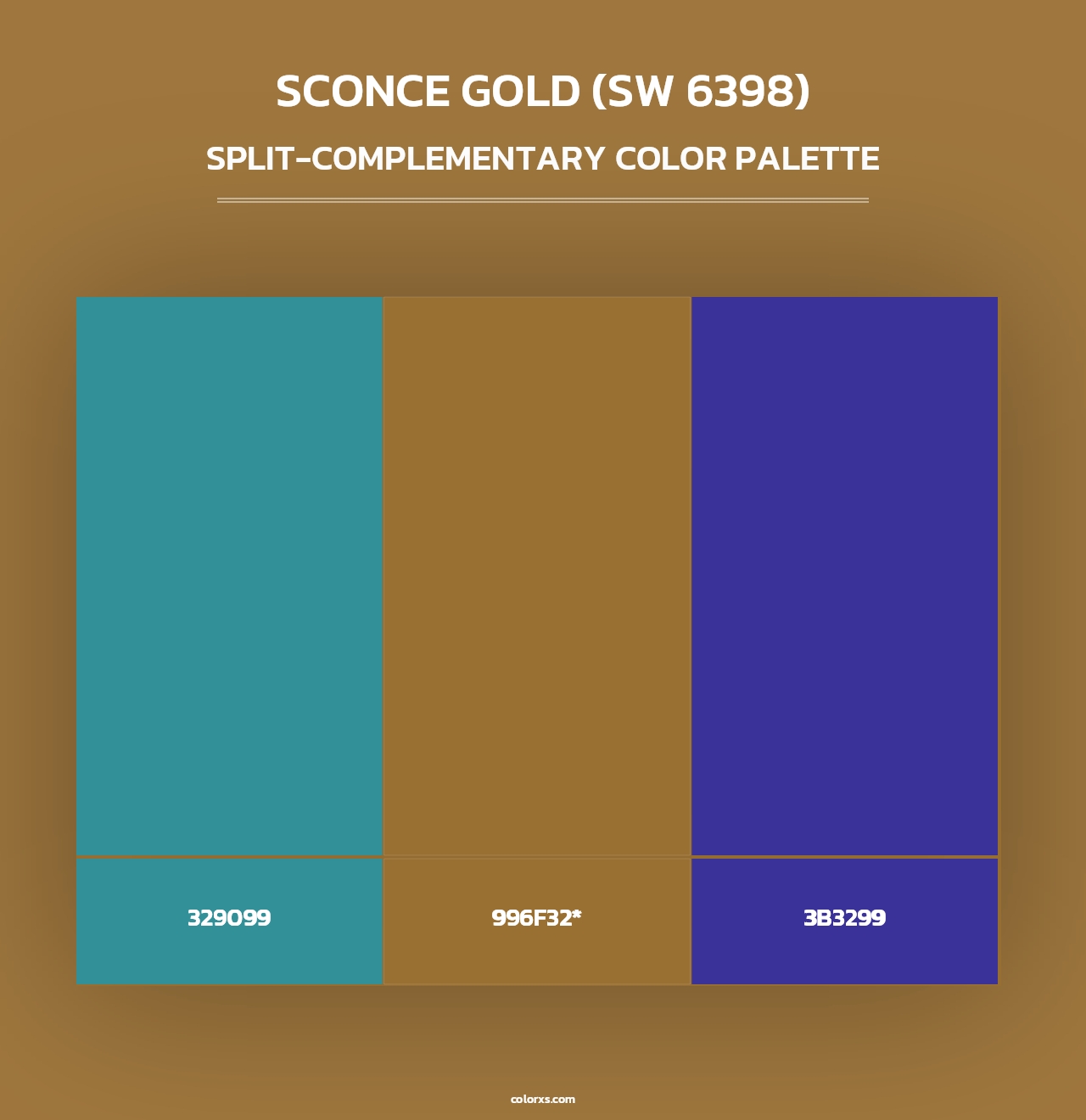 Sconce Gold (SW 6398) - Split-Complementary Color Palette