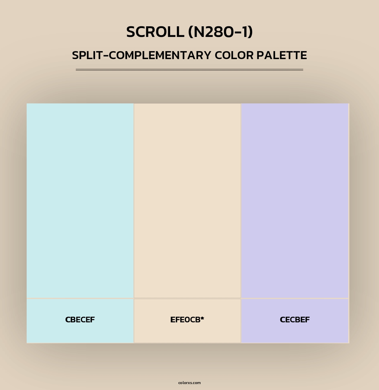 Scroll (N280-1) - Split-Complementary Color Palette