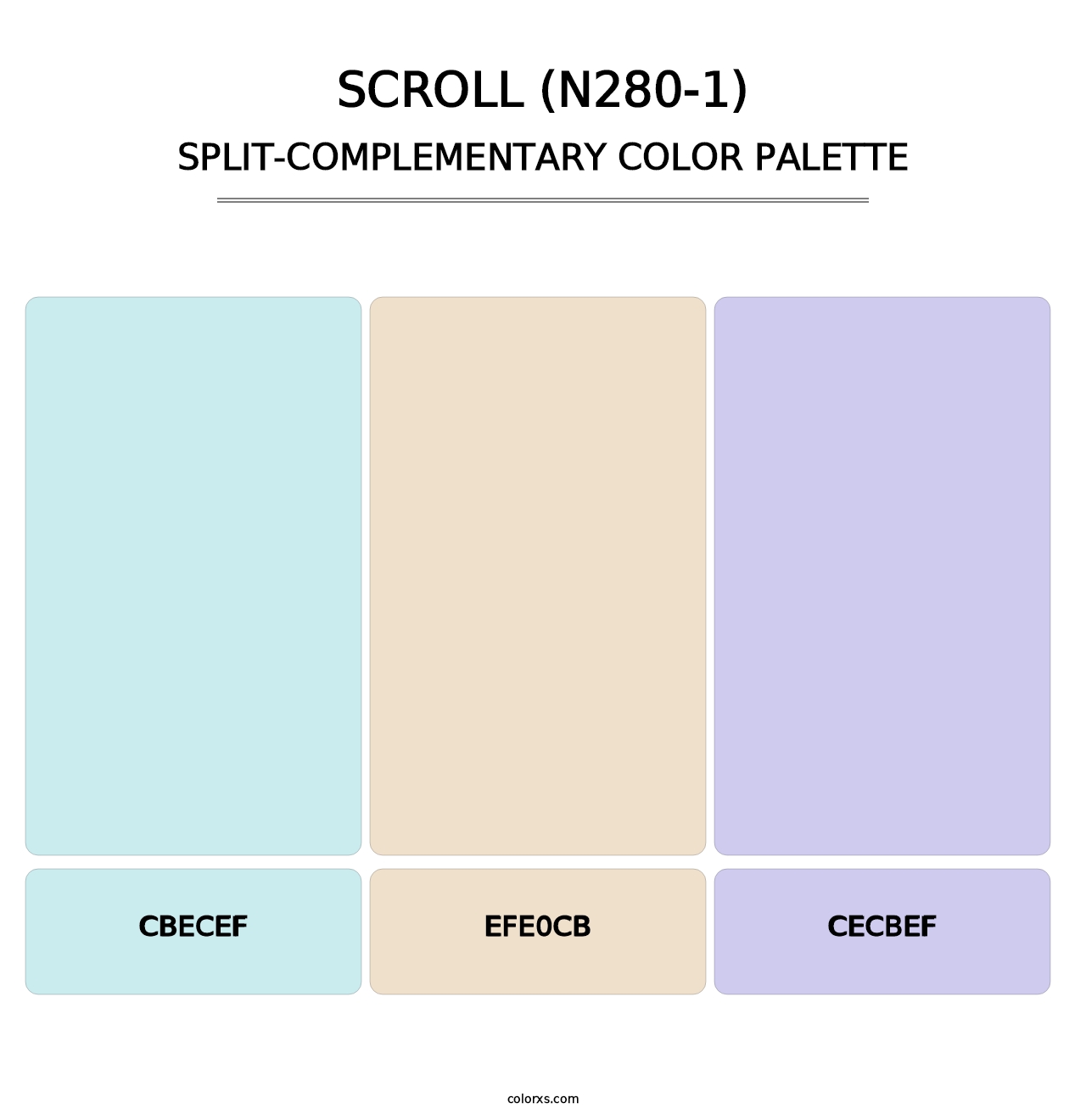 Scroll (N280-1) - Split-Complementary Color Palette