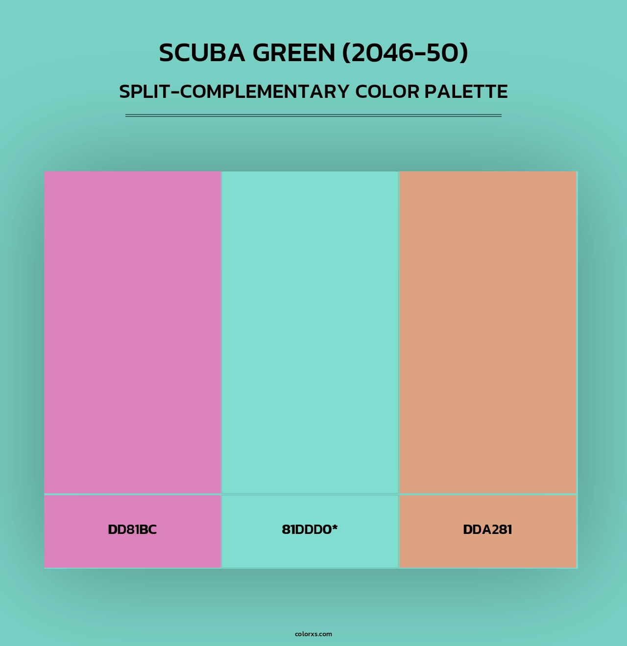 Scuba Green (2046-50) - Split-Complementary Color Palette