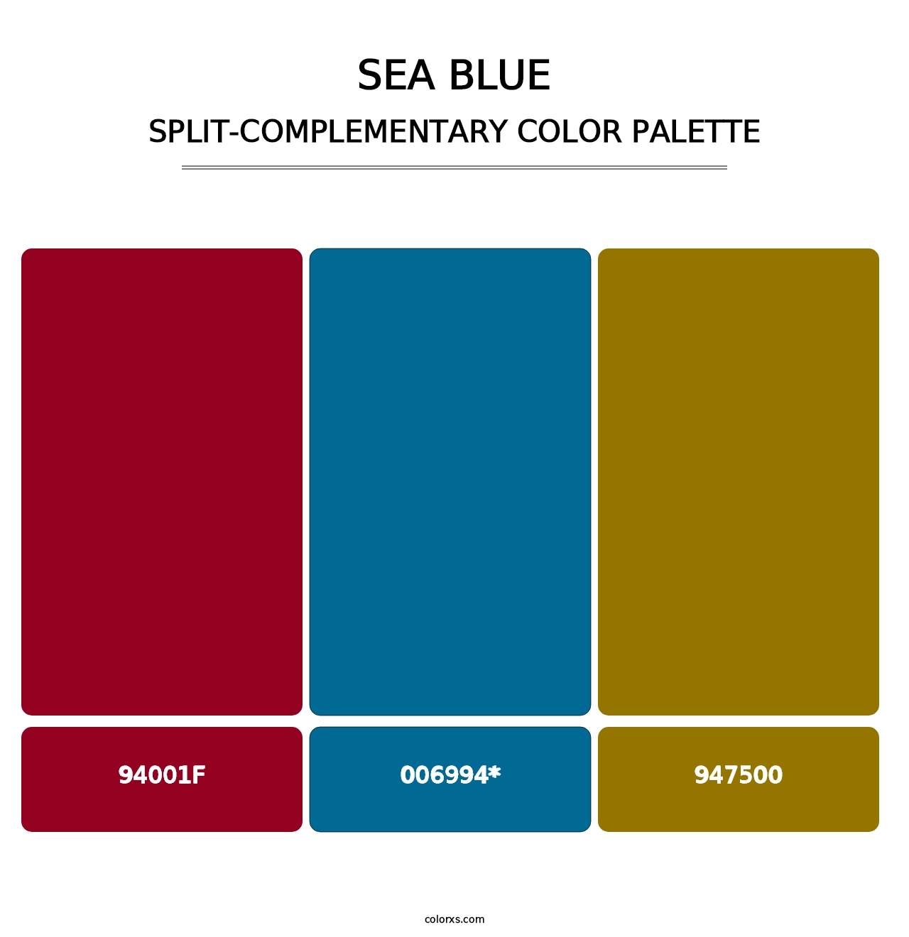 Sea Blue - Split-Complementary Color Palette
