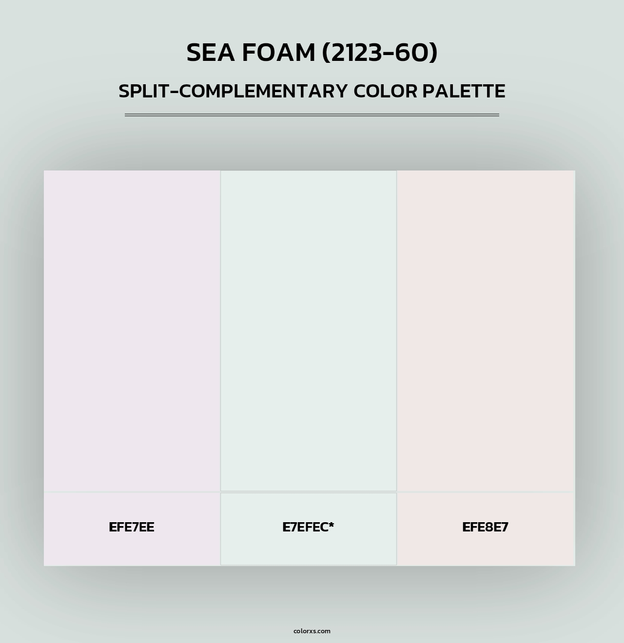 Sea Foam (2123-60) - Split-Complementary Color Palette