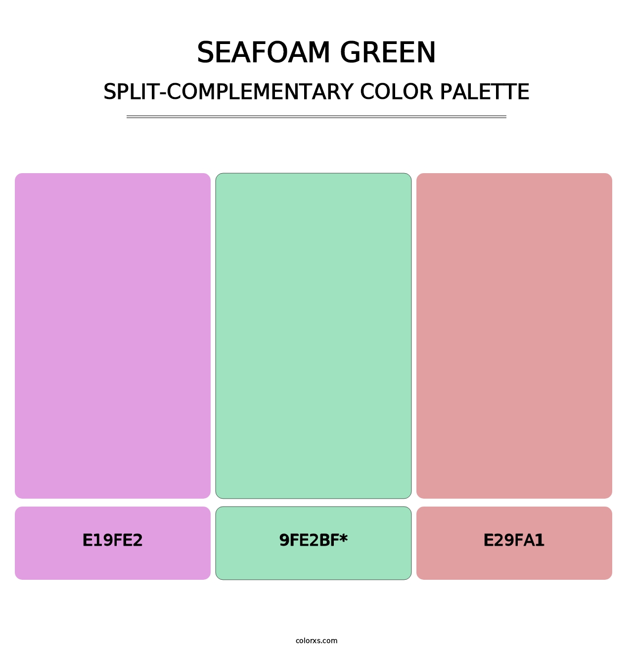 Seafoam Green - Split-Complementary Color Palette
