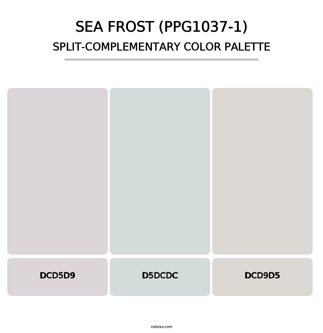 Sea Frost (PPG1037-1) - Split-Complementary Color Palette
