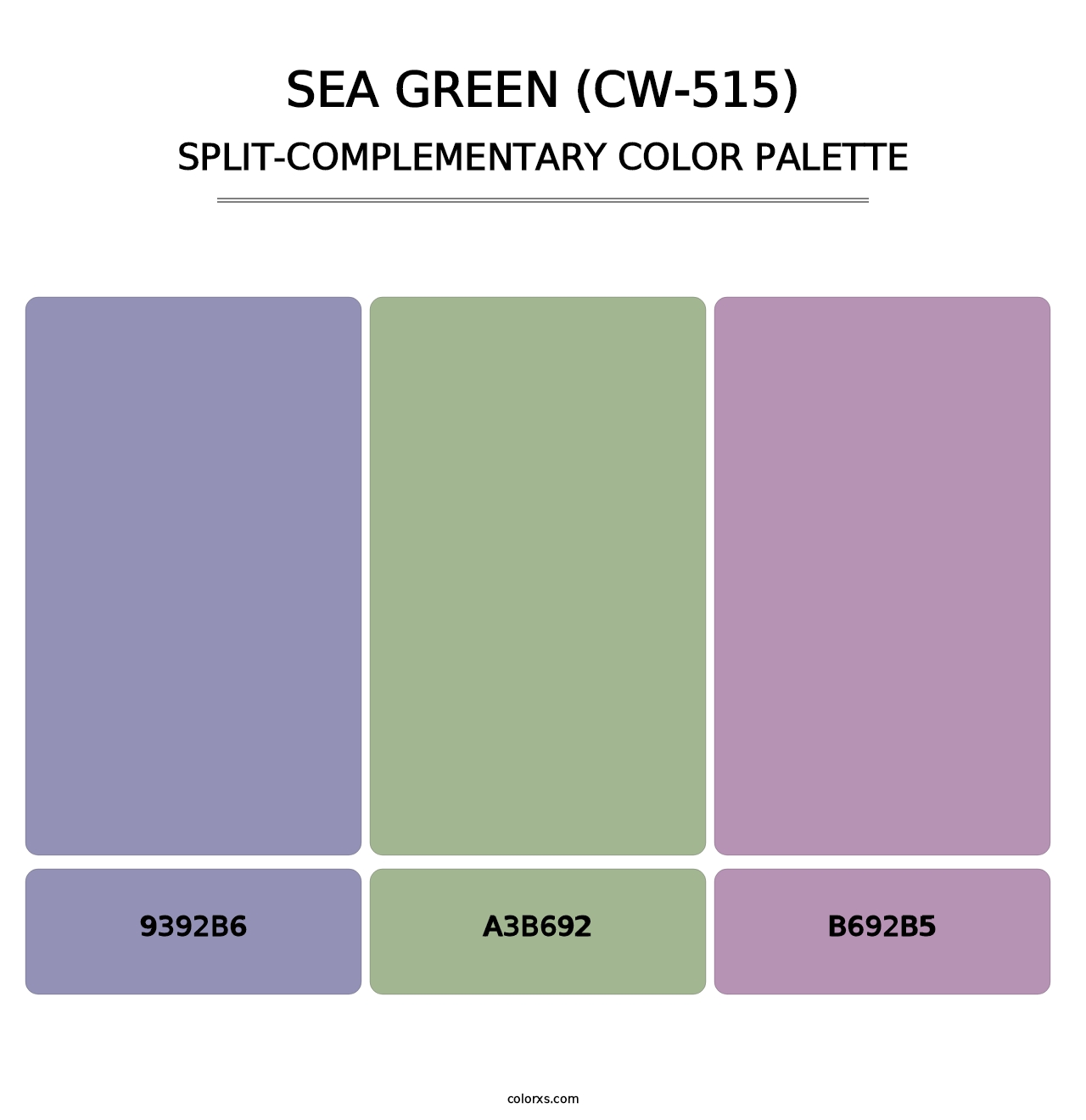 Sea Green (CW-515) - Split-Complementary Color Palette