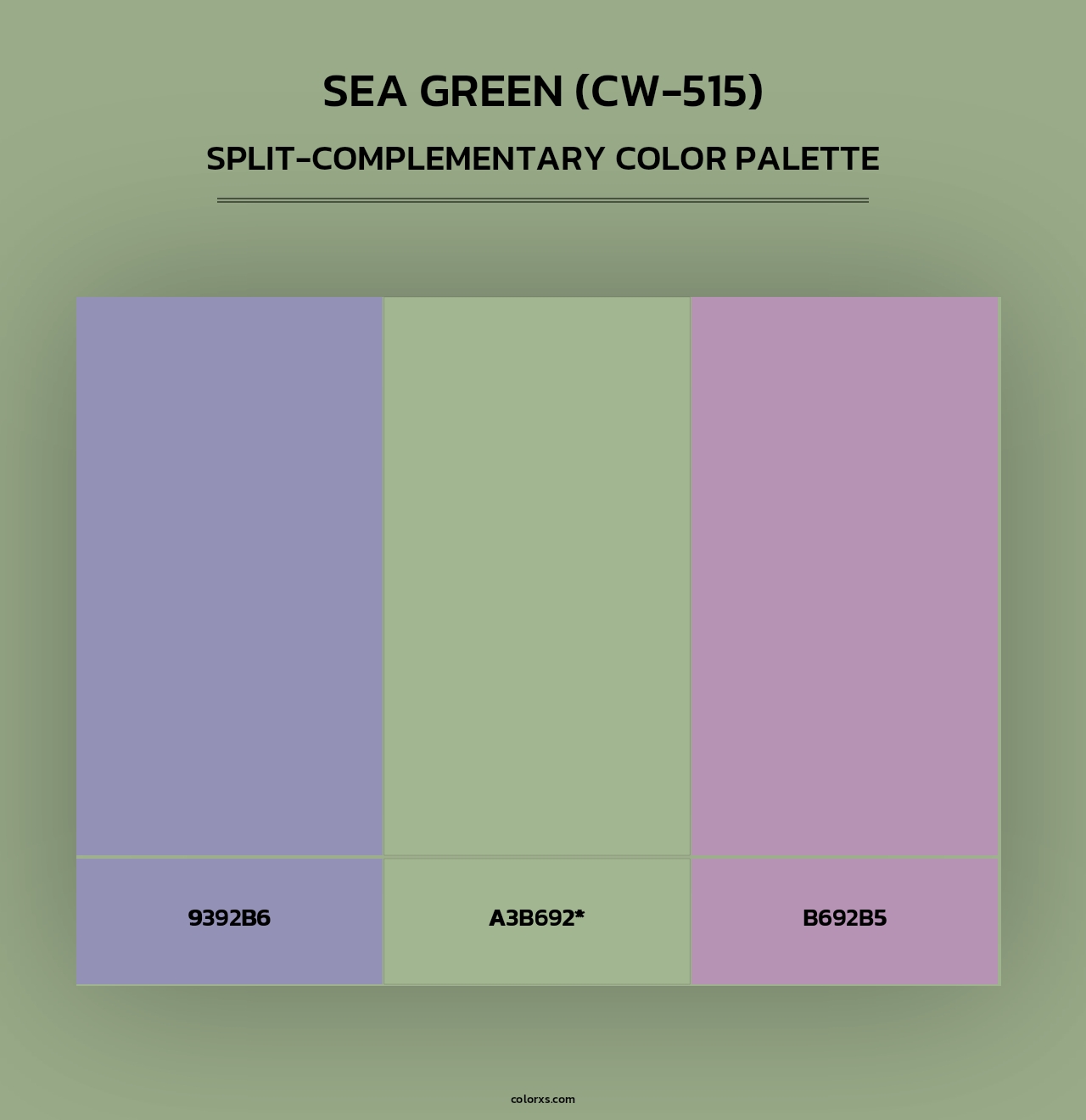 Sea Green (CW-515) - Split-Complementary Color Palette