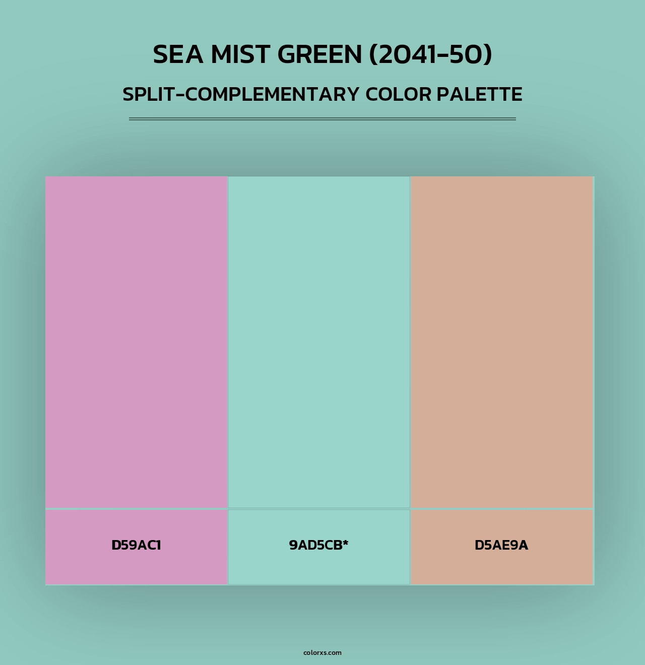 Sea Mist Green (2041-50) - Split-Complementary Color Palette