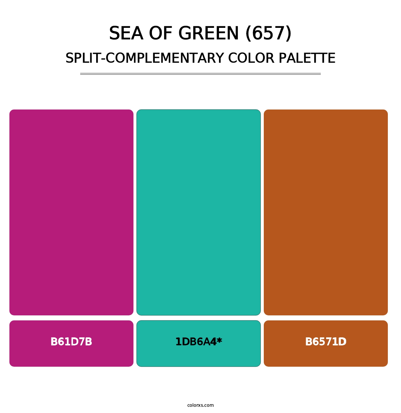 Sea of Green (657) - Split-Complementary Color Palette