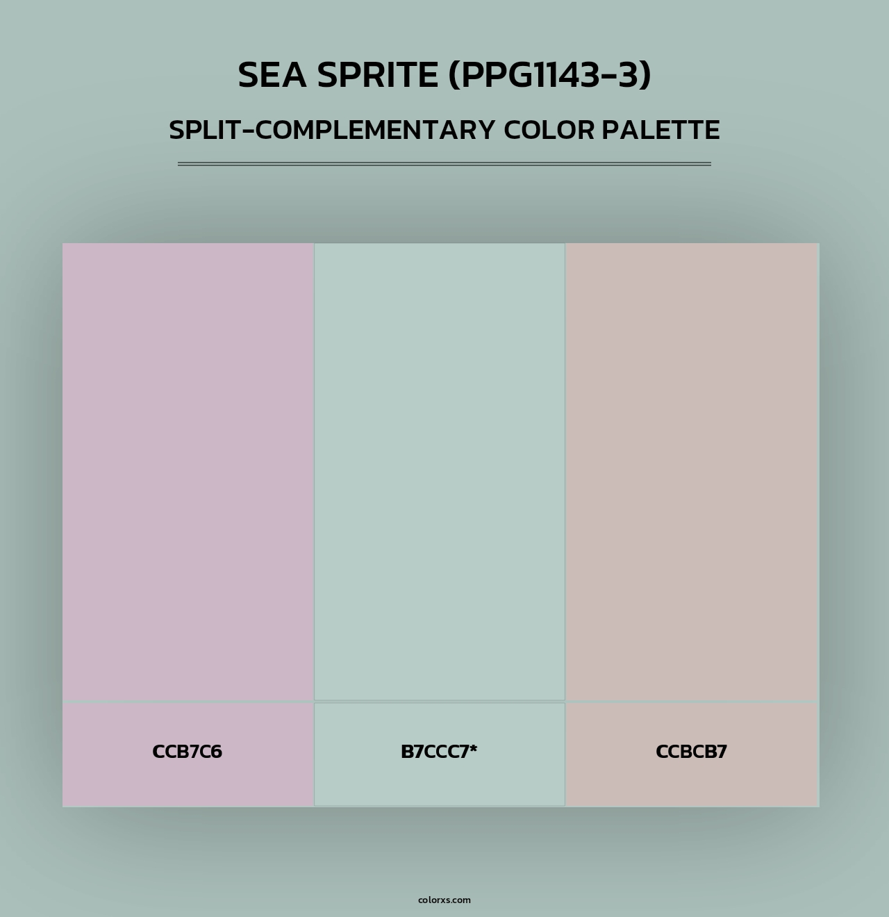 Sea Sprite (PPG1143-3) - Split-Complementary Color Palette
