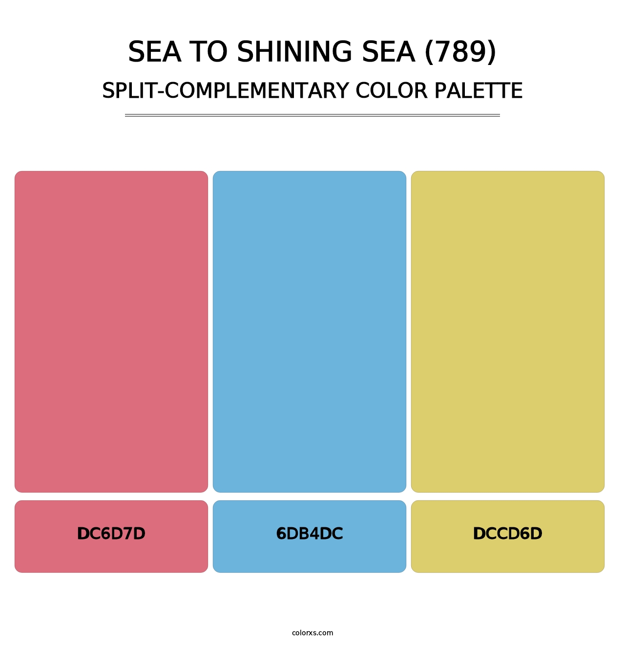 Sea to Shining Sea (789) - Split-Complementary Color Palette